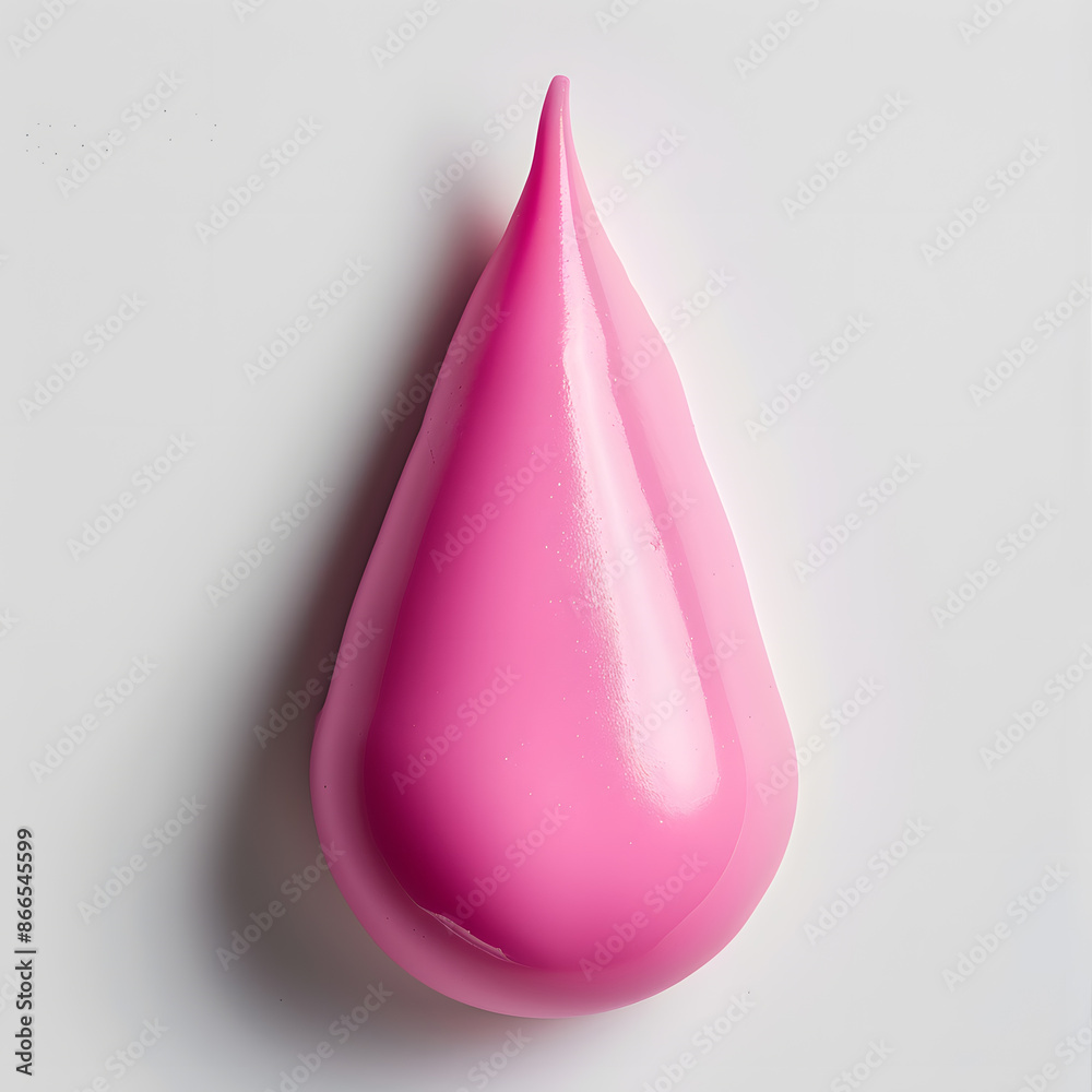 Pink drop made out of plasticine, isolated on white background Pink drop made out of plasticine, isolated on white background