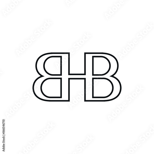 BHB Letter Initial Logo Design Template Vector Illustration