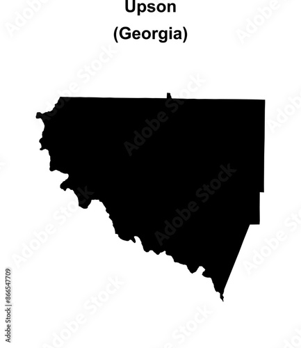 Upson County (Georgia) blank outline map