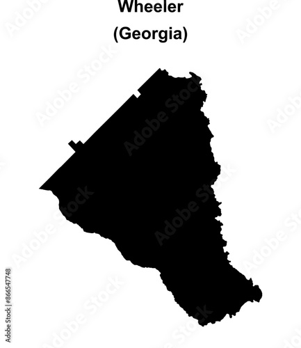 Wheeler County (Georgia) blank outline map
