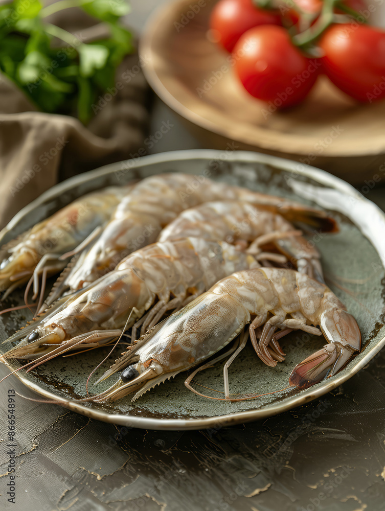 shrimps on a plate shrimps on a plate