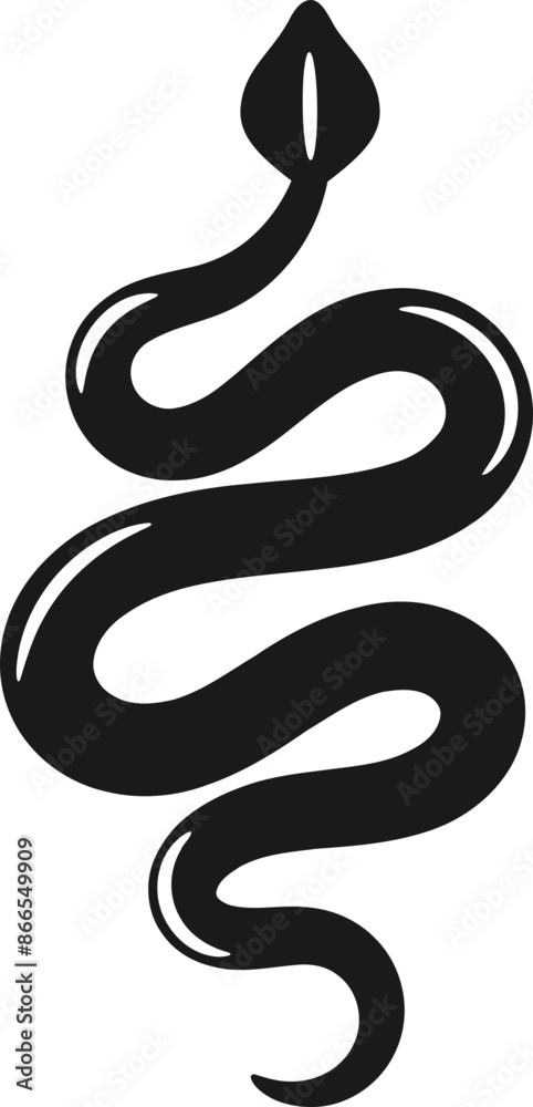 Obraz premium Mystical Snake Vector Graphic