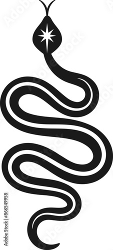 Mystical Snake Vector Graphic