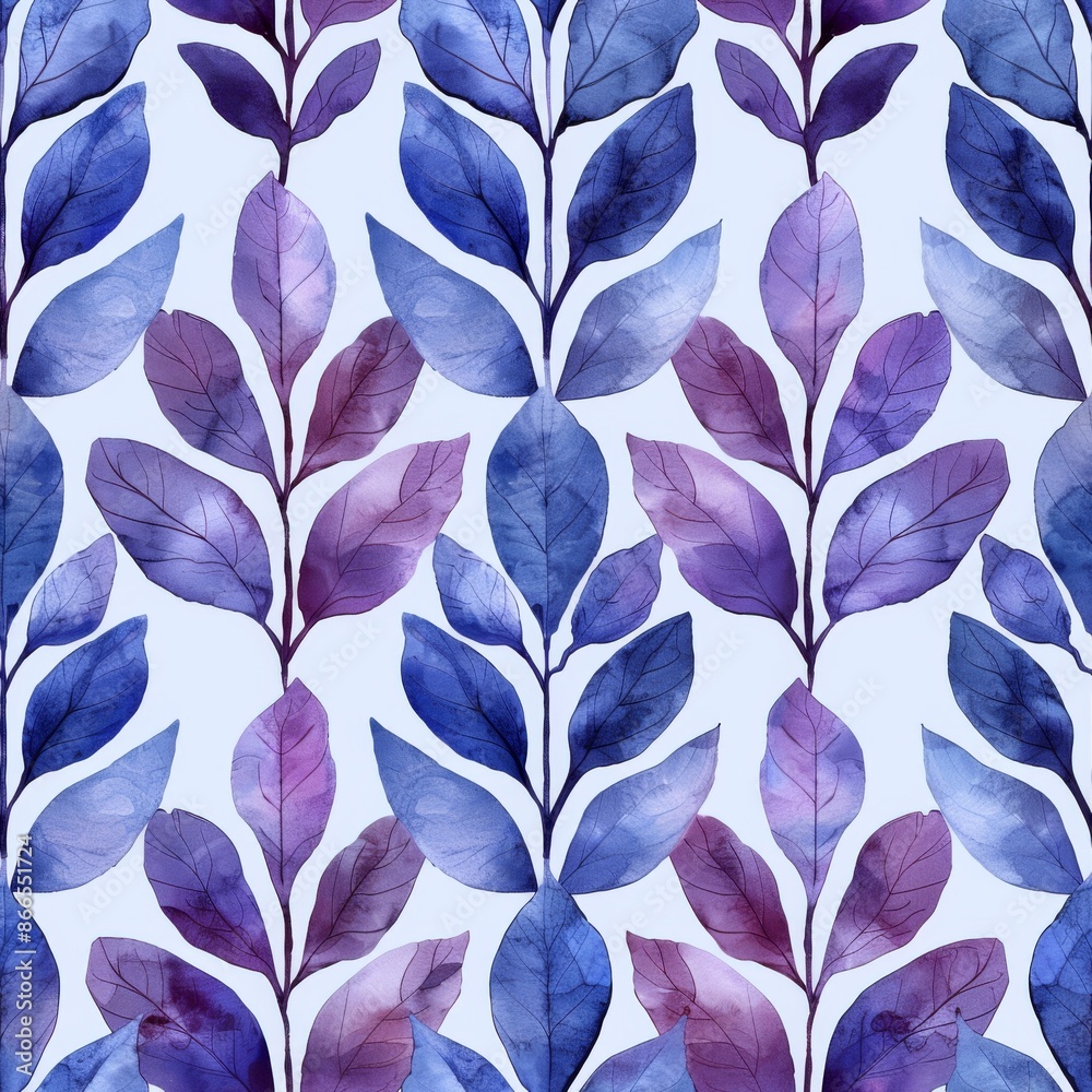 Fototapeta premium watercolor Seaweeds, minimal pattern, high contrasty 