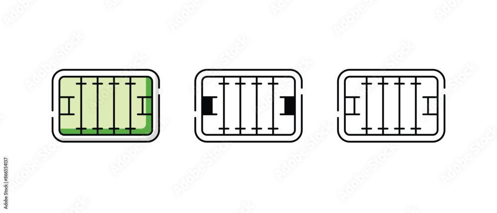 Pitch icons vector set stock illustration Pitch icons vector set stock illustration