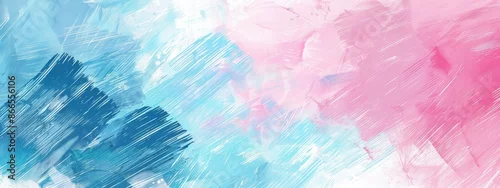 Panel kuchenny z motywem Abstract light blue, light blue and pink background with grunge brush strokes 
