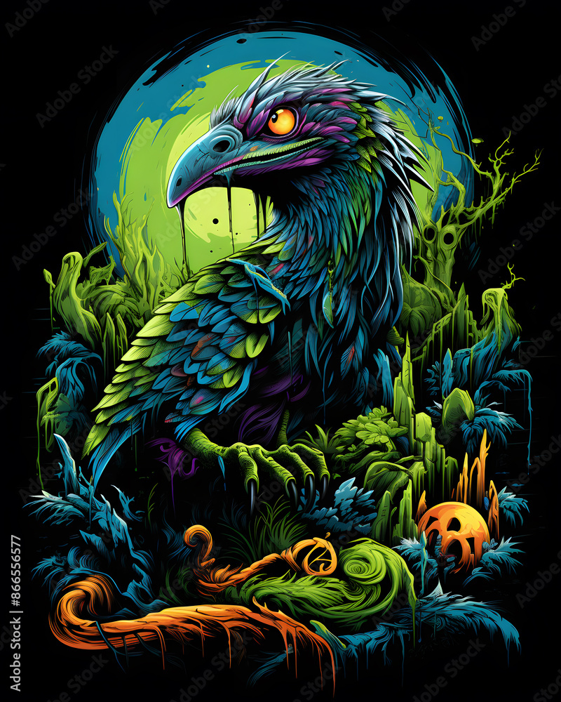 Mythical creature animal lurked in the shadows Mythical creature animal lurked in the shadows