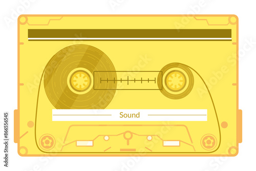 Vintage tape cassette. Retro mixtape, 1980s pop songs tapes and stereo music cassettes. 90s hifi disco dance audiocassette, analogue player record cassette. Isolated symbols vector