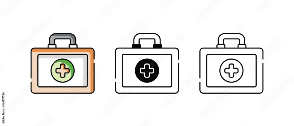 First Aid Kit icons vector set stock illustration First Aid Kit icons vector set stock illustration