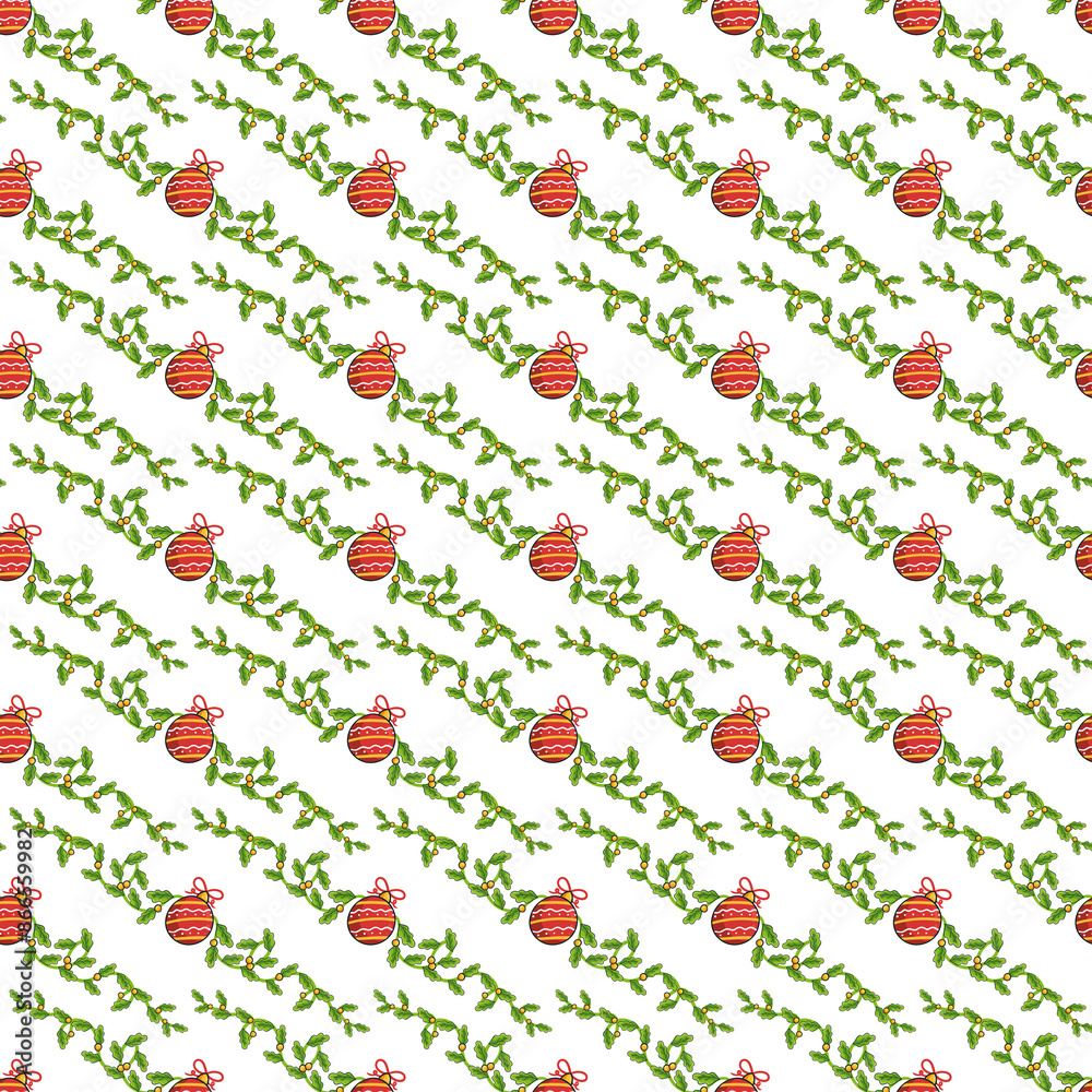 Hand drawn christmas pattern design with flowers Hand drawn christmas pattern design with flowers
