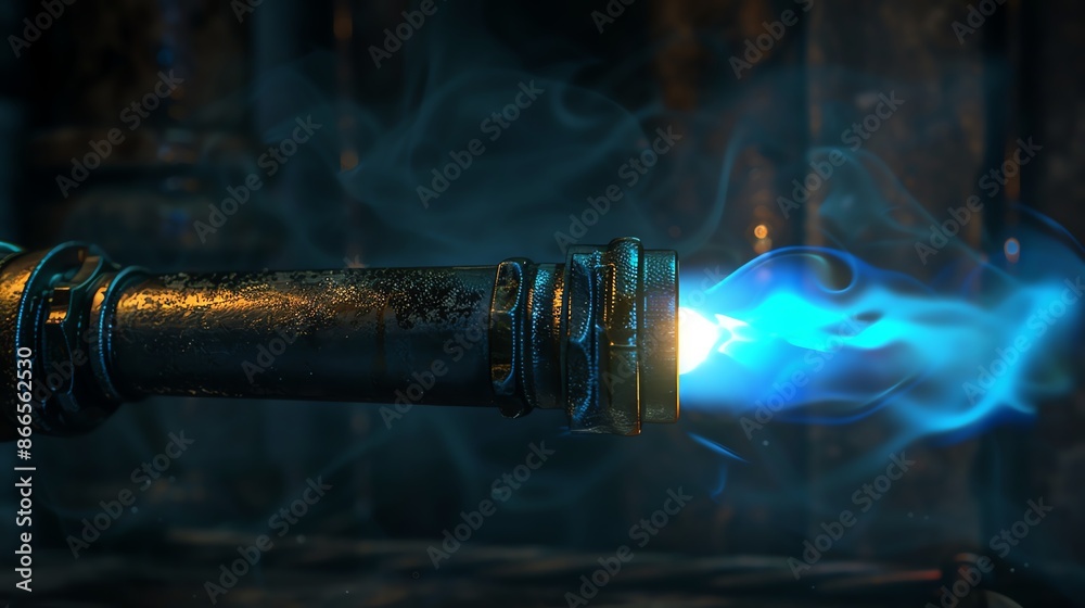 A plumber s torch with a blue flame A plumber s torch with a blue flame