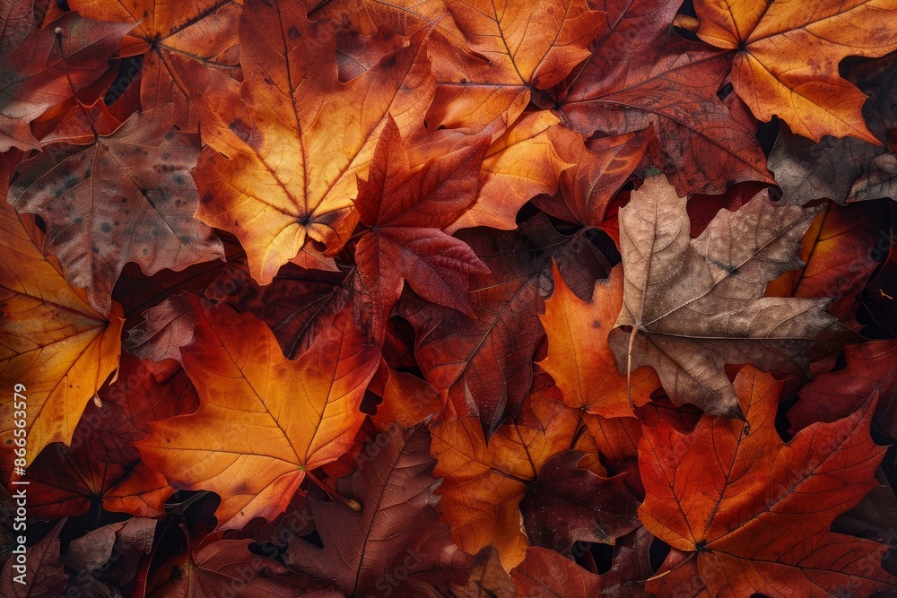 Vibrant autumn leaves tapestry with red, orange, and brown foliage covering the forest floor in october and november, showcasing the seasonal transition and natural beauty of the environment Vibrant autumn leaves tapestry with red, orange, and brown foliage covering the forest floor in october and november, showcasing the seasonal transition and natural beauty of the environment
