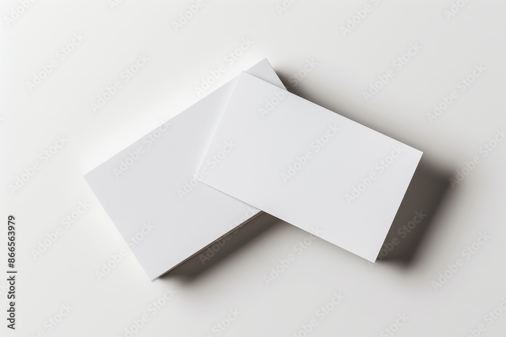 The stack of business cards is isolated with clipping paths. This image is a template for branding identity. The stack of business cards is isolated with clipping paths. This image is a template for branding identity.