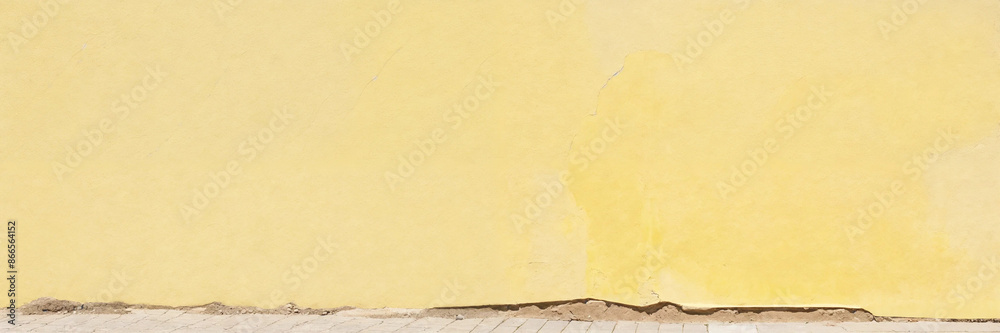 Obraz premium yellow plastered wall texture