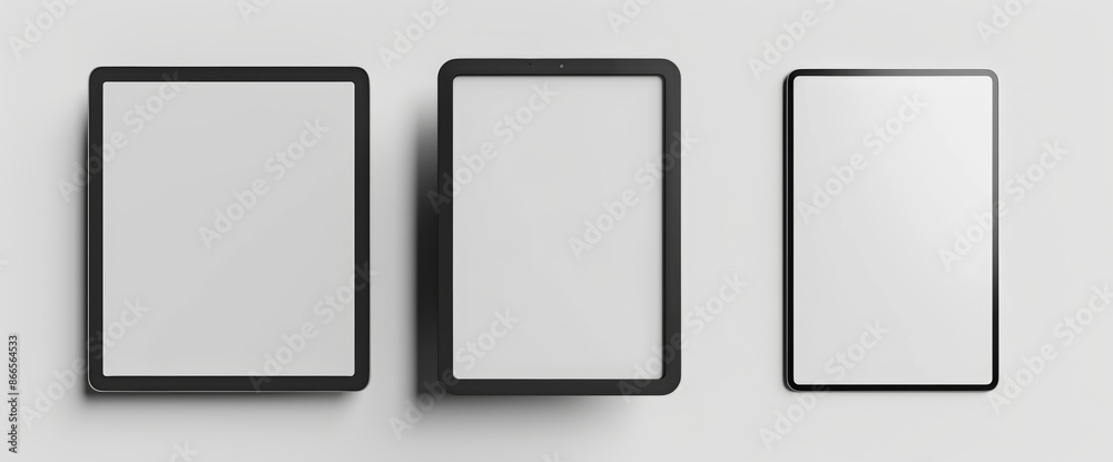 Mock-up of an empty screen tablet computer on a white background Mock-up of an empty screen tablet computer on a white background