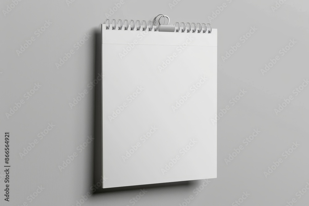 The blank corporate vertical hanging wall wire binding calendar is a realistic editable mockup from the perspective left view rendered in clay 3D. The blank corporate vertical hanging wall wire binding calendar is a realistic editable mockup from the perspective left view rendered in clay 3D.
