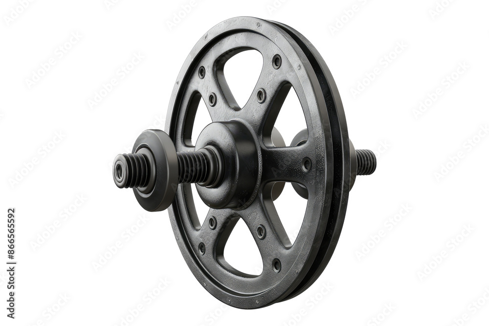 Obraz premium Caster wheel pully isolated on transparent background