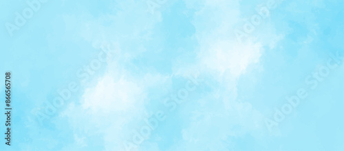 Blue sky with cloud .Beautiful blue sky with white clouds .bright cloud cover in the sun calm clear winter air background .gradient light white background.	
