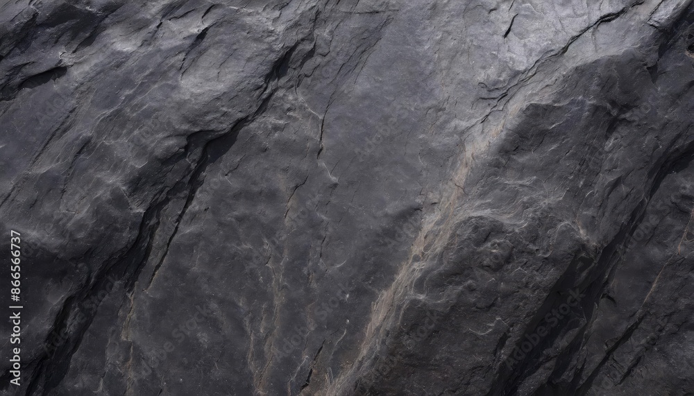 Textured black rock surface, detailed background for design and art projects