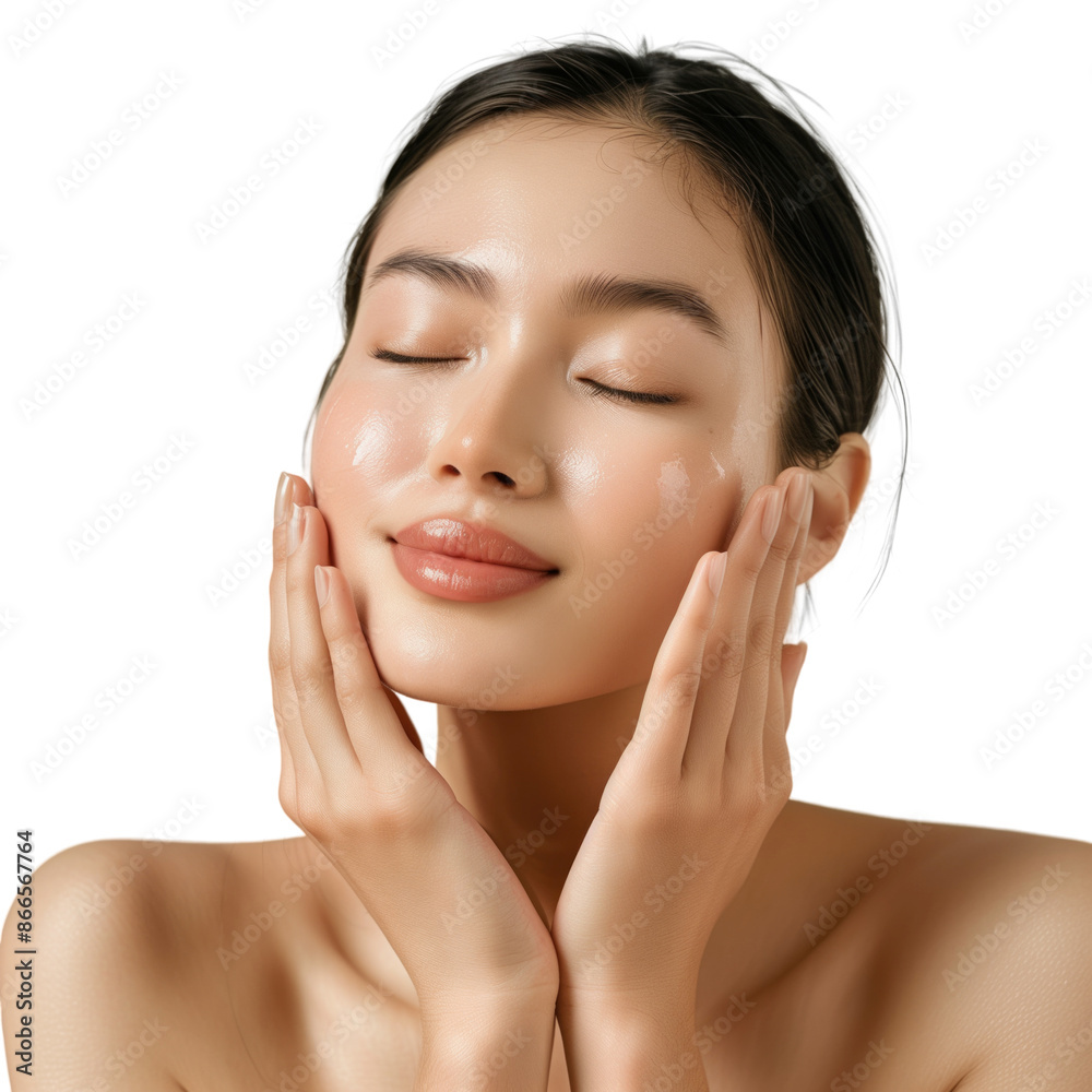 Young and beautiful skincare cosmetic beauty product promotion model Young and beautiful skincare cosmetic beauty product promotion model