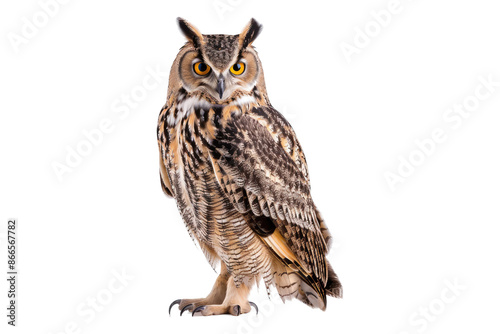 Eagle owl isolated on transparent background