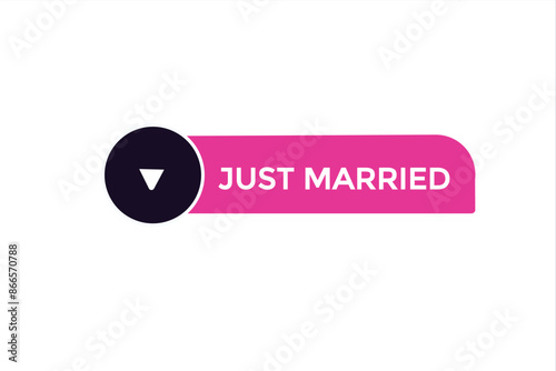 website, just married, button, learn, stay, tuned, level, sign, speech, bubble  banner, modern, symbol, click. 
