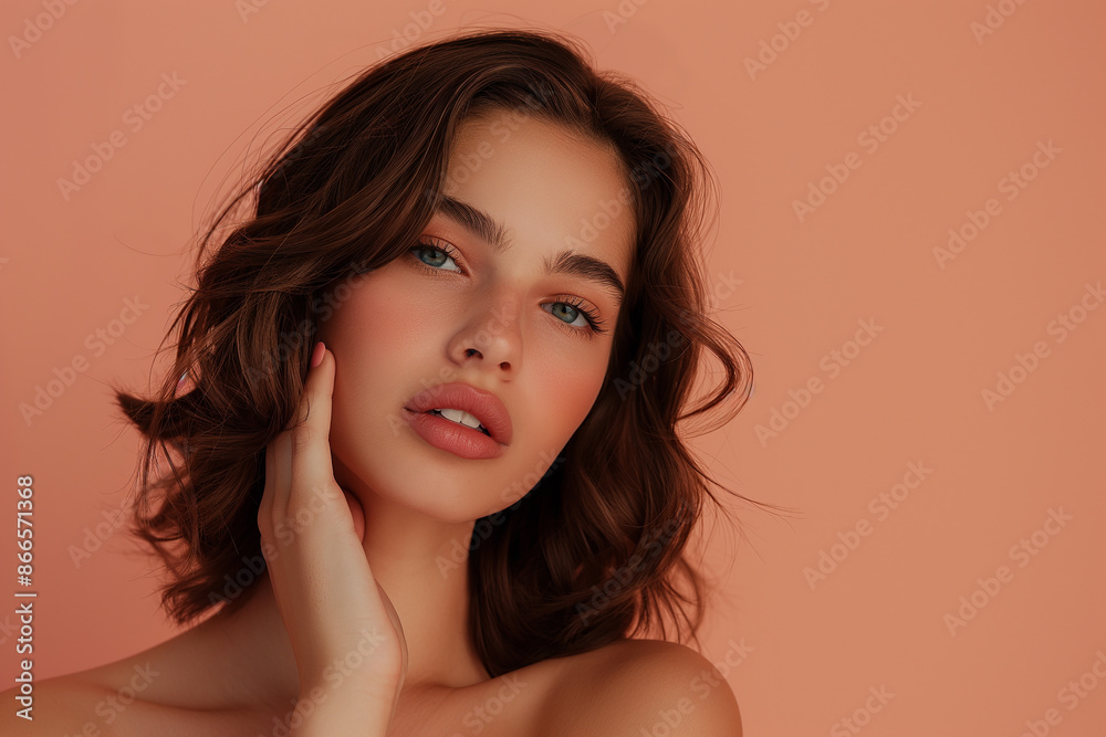 A beautiful beauty model's studio commercial photo A beautiful beauty model's studio commercial photo