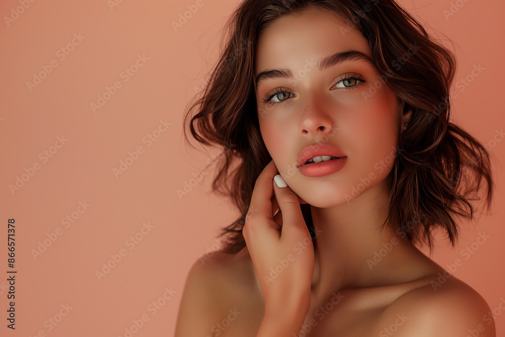 A beautiful beauty model's studio commercial photo A beautiful beauty model's studio commercial photo