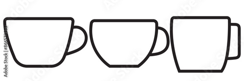 set of coffee icons, such as tea, drinks, cocoa, cup, cafe