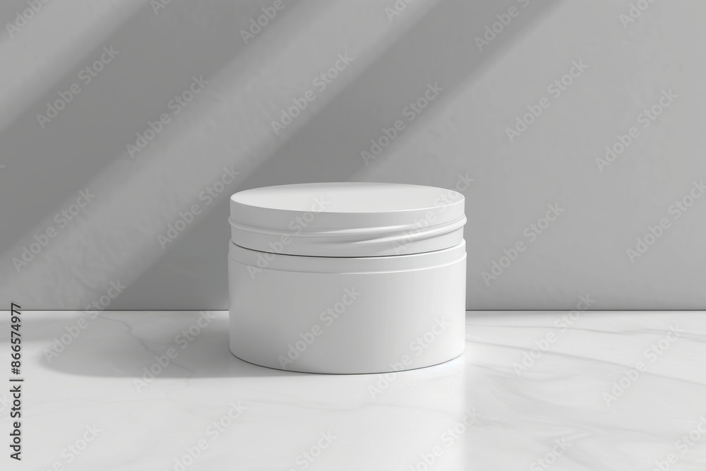 An illustration of a white jar of cosmetic cream. An illustration of a cosmetic beauty product branding. An illustration of a white jar of cosmetic cream. An illustration of a cosmetic beauty product branding.