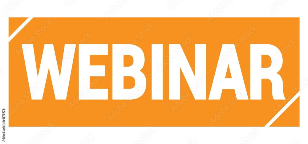 WEBINAR text written on orange stamp sign. WEBINAR text written on orange stamp sign.
