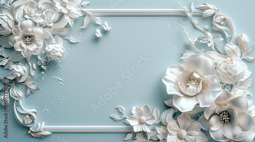 frame with a decorative relief pattern in the Baroque style photo