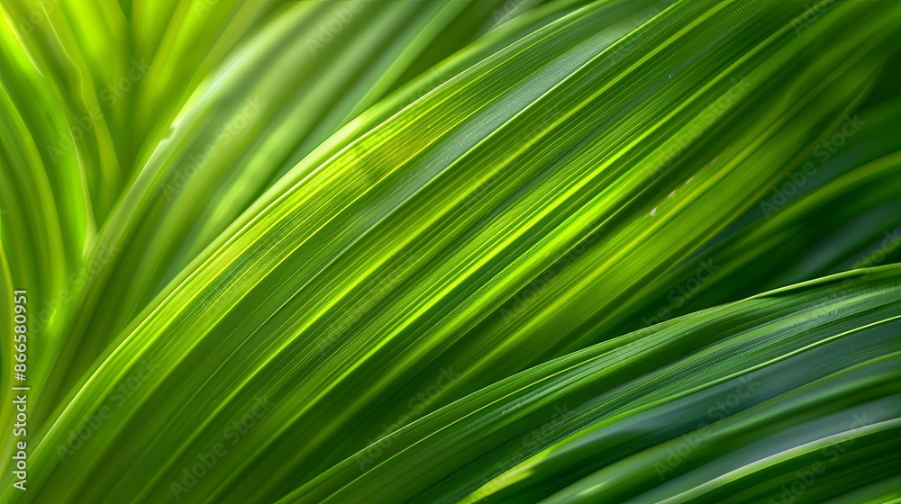Green tropical plant close-up Green tropical plant close-up