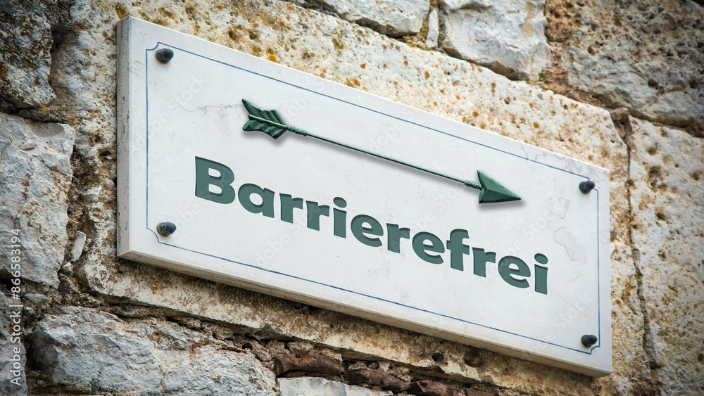 Fototapeta premium Signposts the direct way to Barrier-free