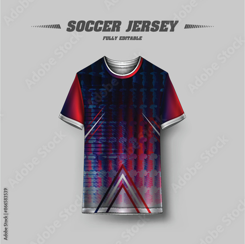 Soccer Jersey Customization Template Design photo