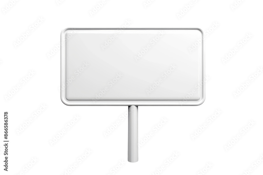 Plain rectangular white signboard with a handle isolated on a transparent background, ideal for customization, branding, or message display. Plain rectangular white signboard with a handle isolated on a transparent background, ideal for customization, branding, or message display.