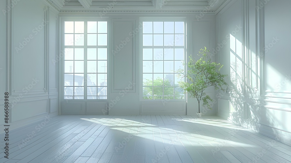 Obraz premium empty room with window