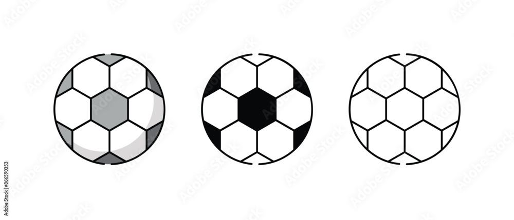 Football icons vector set stock illustration Football icons vector set stock illustration