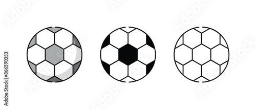 Football icons vector set stock illustration