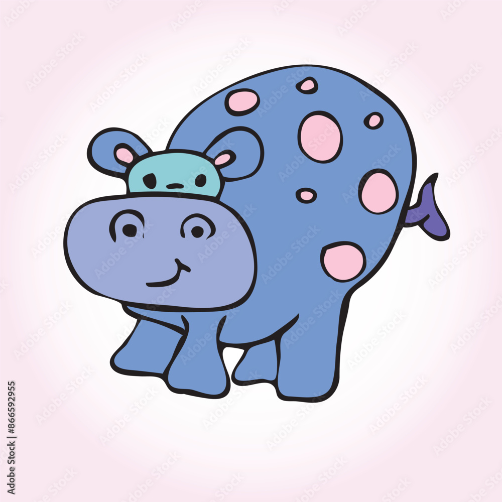 cartoon doodle of hippo cartoon doodle of hippo