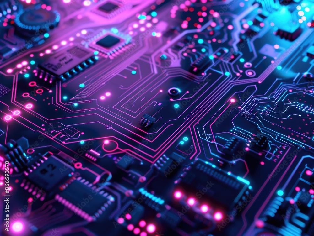 A close up of a circuit board with many small lights on it A close up of a circuit board with many small lights on it
