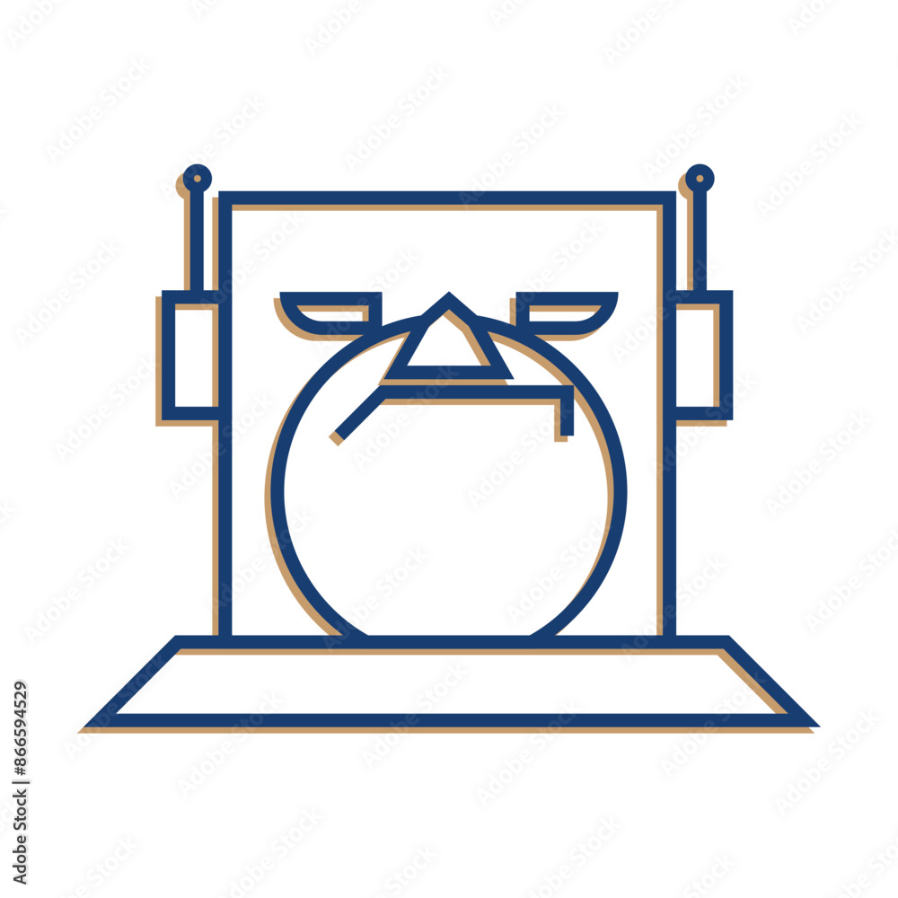 Square robot head with angry expression. icon or logo. outline style design. suitable for artificial intelligence, cyborgs, brands, etc. vector design template Square robot head with angry expression. icon or logo. outline style design. suitable for artificial intelligence, cyborgs, brands, etc. vector design template