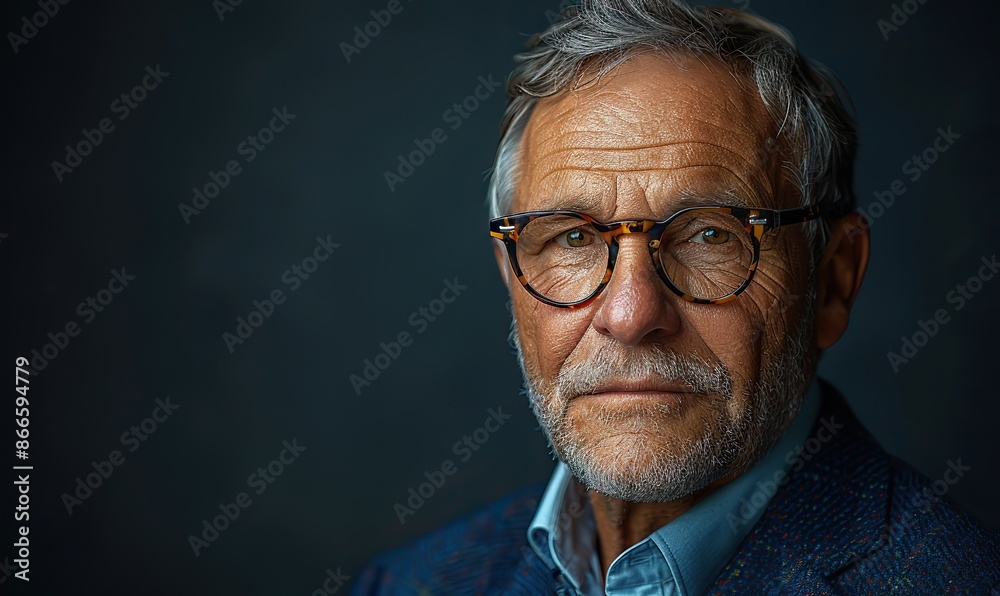 Professional businessman exudes authority and seriousness in a studio setting, representing his career path. Professional businessman exudes authority and seriousness in a studio setting, representing his career path.