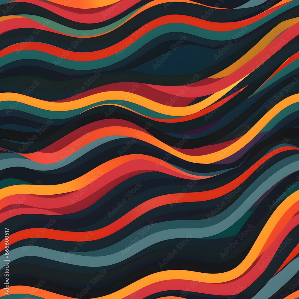 Abstract Wavy Background in Vibrant Colors Abstract Wavy Background in Vibrant Colors