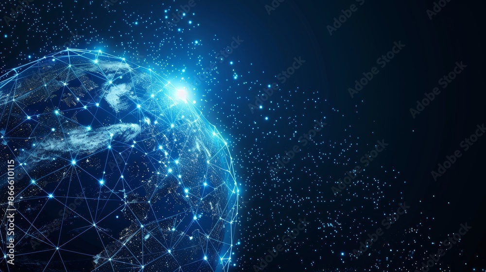 Global network concept. Point on world map. Global network planet Earth. 3D rendering. Global network concept. Point on world map. Global network planet Earth. 3D rendering.
