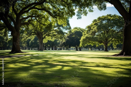 Christchury, New Zealand, Hagley Park (Hagley Park), a large green space in the heart of the city., generative IA photo