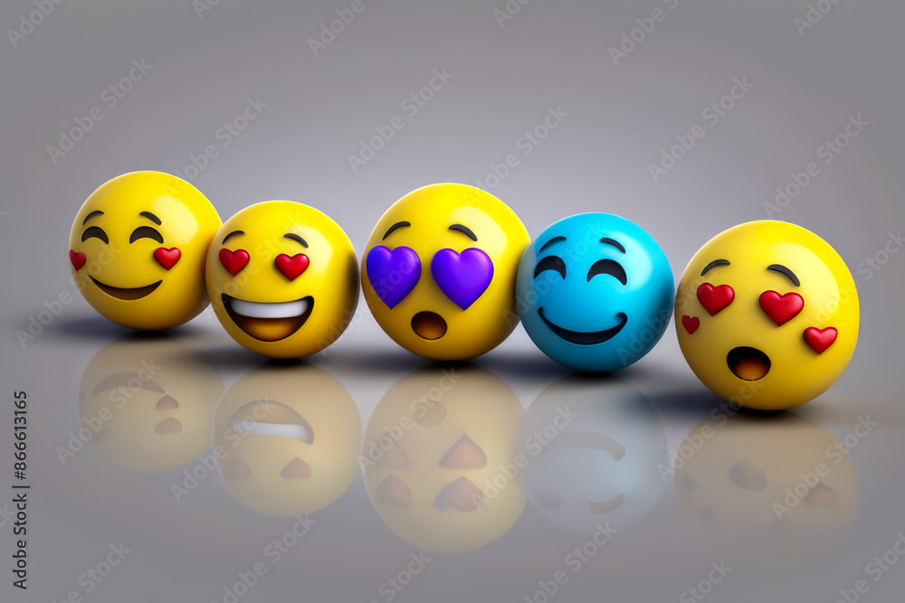 3d emojis smiley pattern cute design, world emoji day