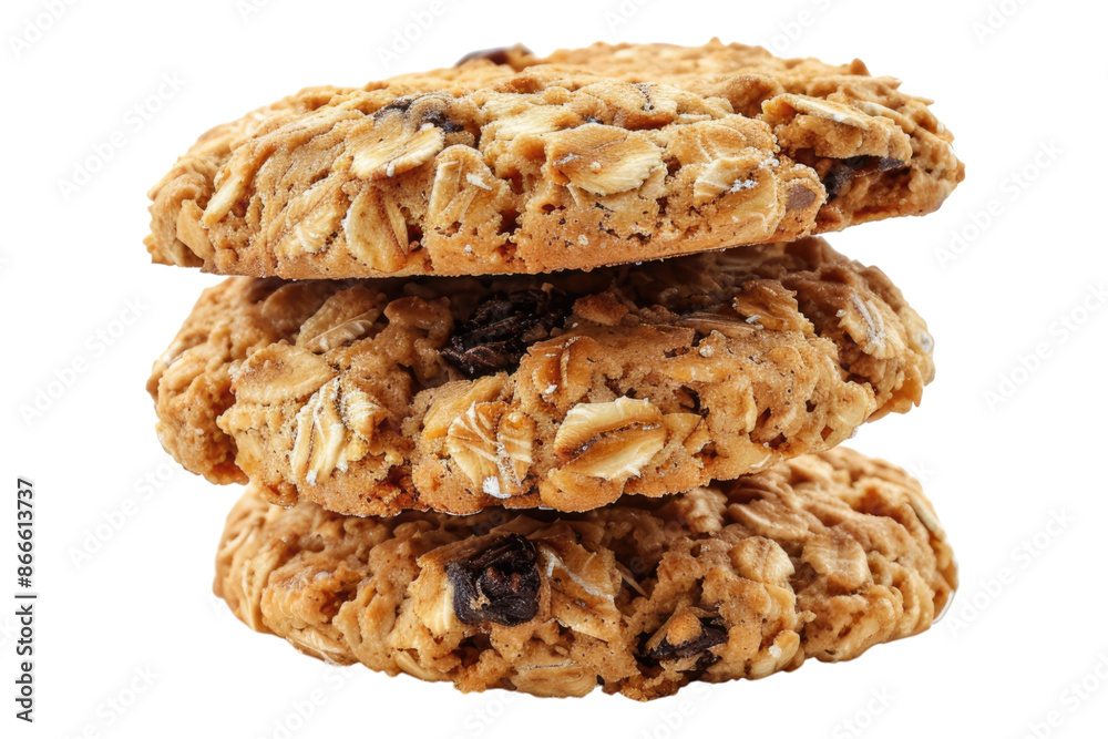 Oats cookies isolated on white background Oats cookies isolated on white background
