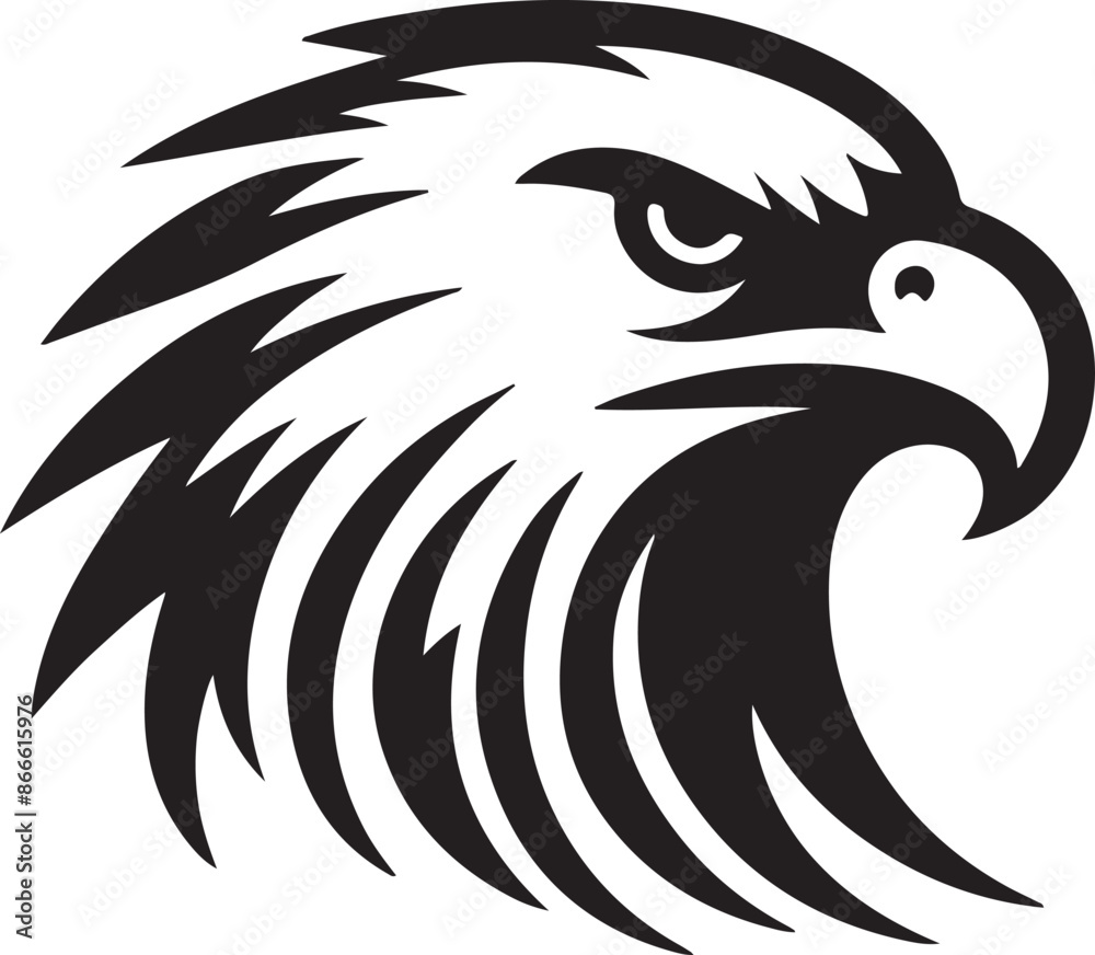 Obraz premium Eagle silhouette on a white background