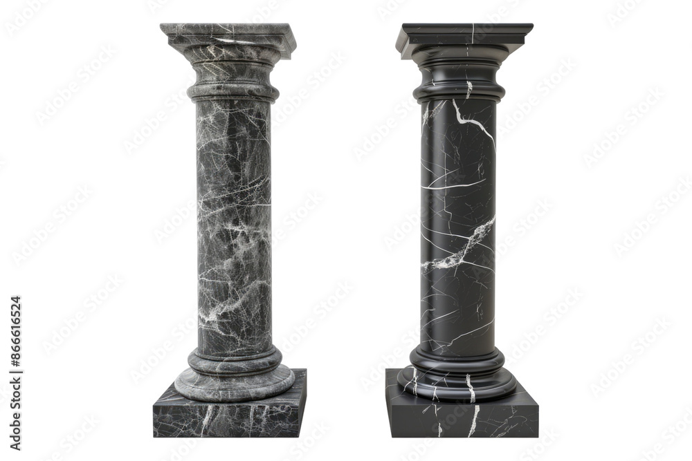 Pedestal sets isolated on white background Pedestal sets isolated on white background